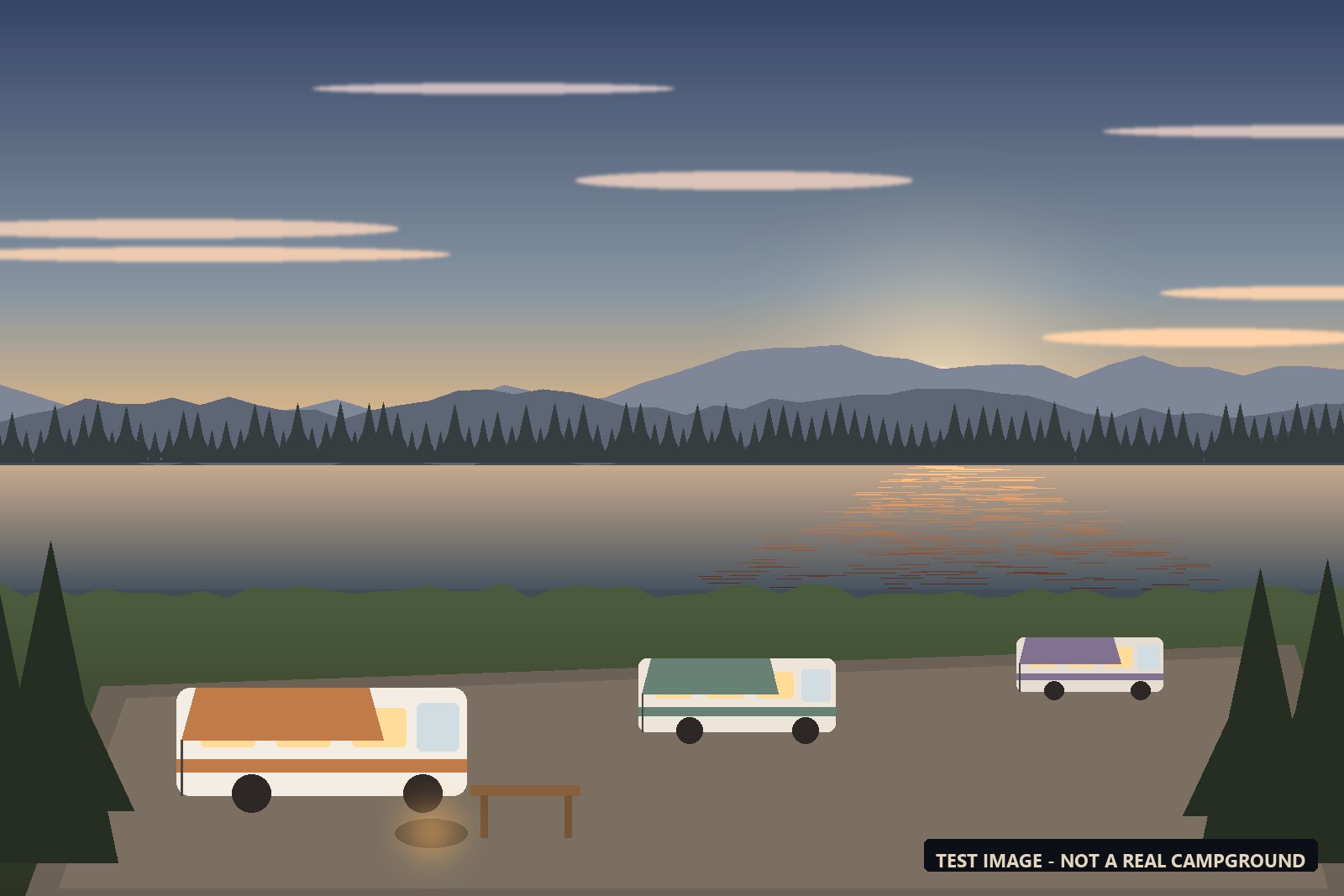 Generated test image - not a real campground